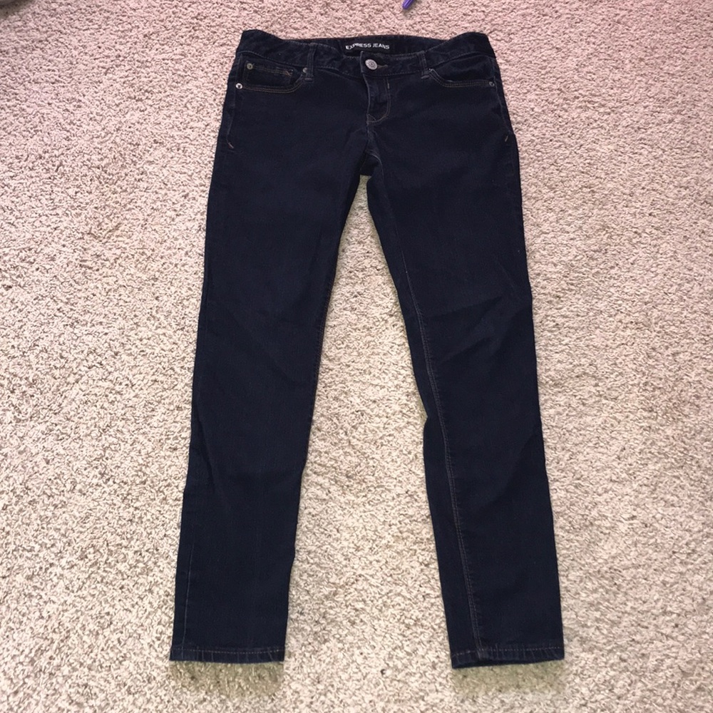 Express Womens Skinny Jeans - Dark Wash